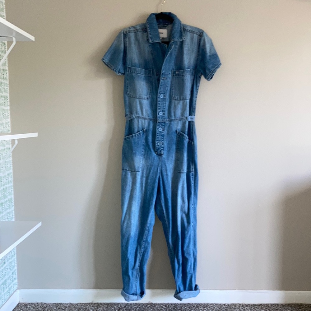 Denim baggy jumpsuit